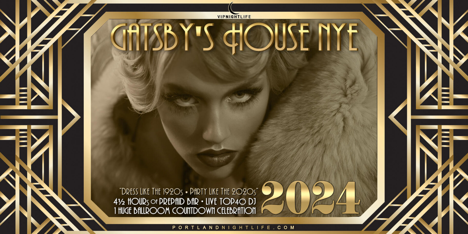 Portland 2024 New Year’s Eve Party Gatsby’s House Portland